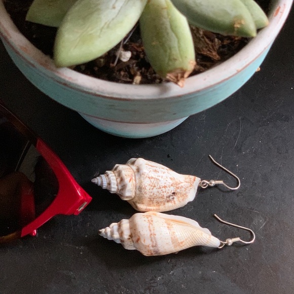 Homemade Shell Earrings - Picture 2 of 3